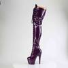 Pleaser - ADORE3020GP Platform Overknee Boots - Purple Product image